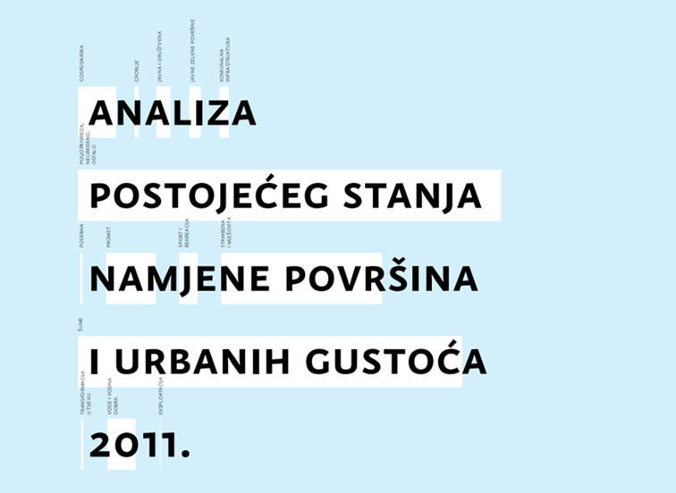 Analiza postojećeg stanja namjene površina i urbanih gustoća 2013. 